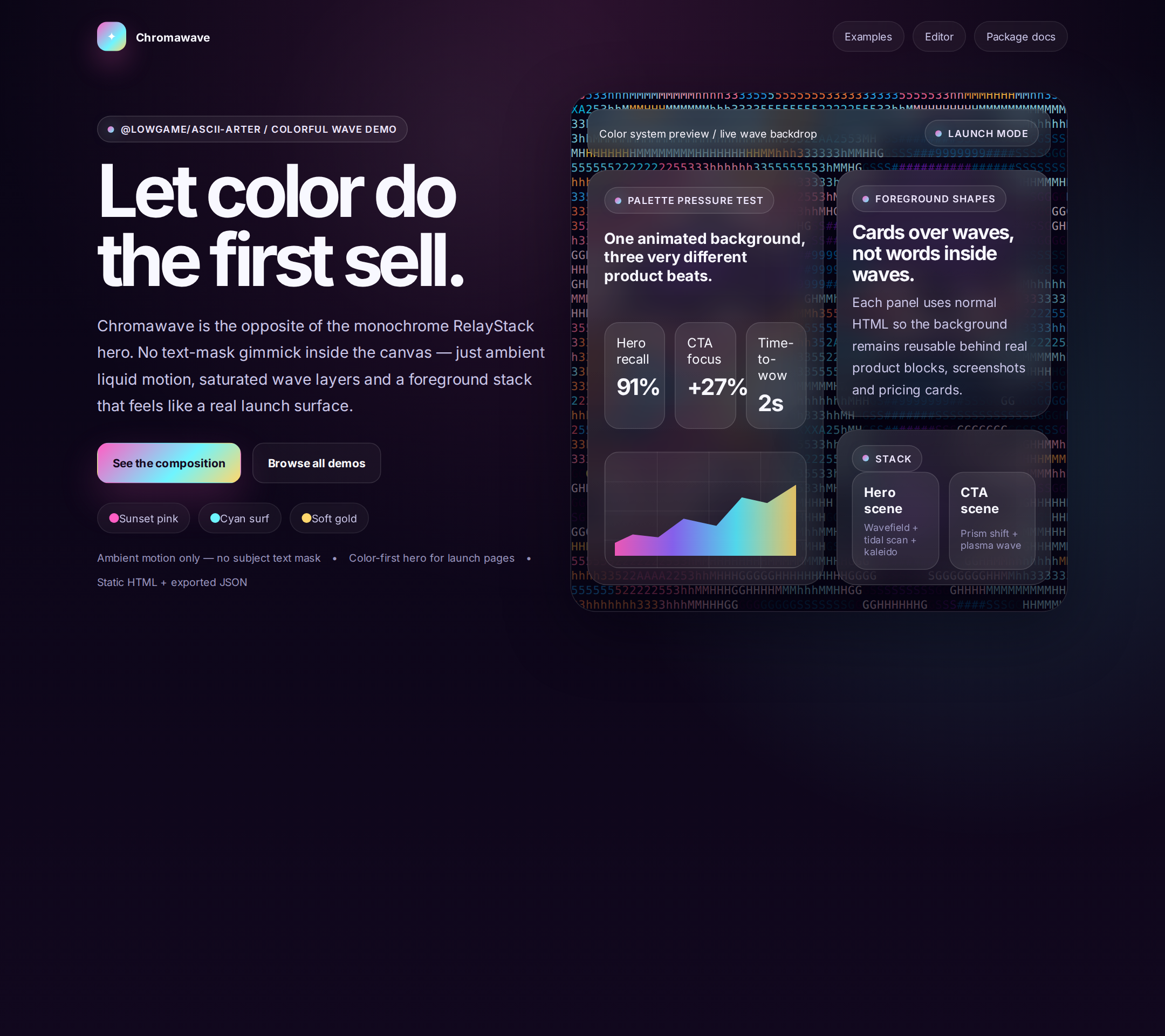 Chromawave example screenshot