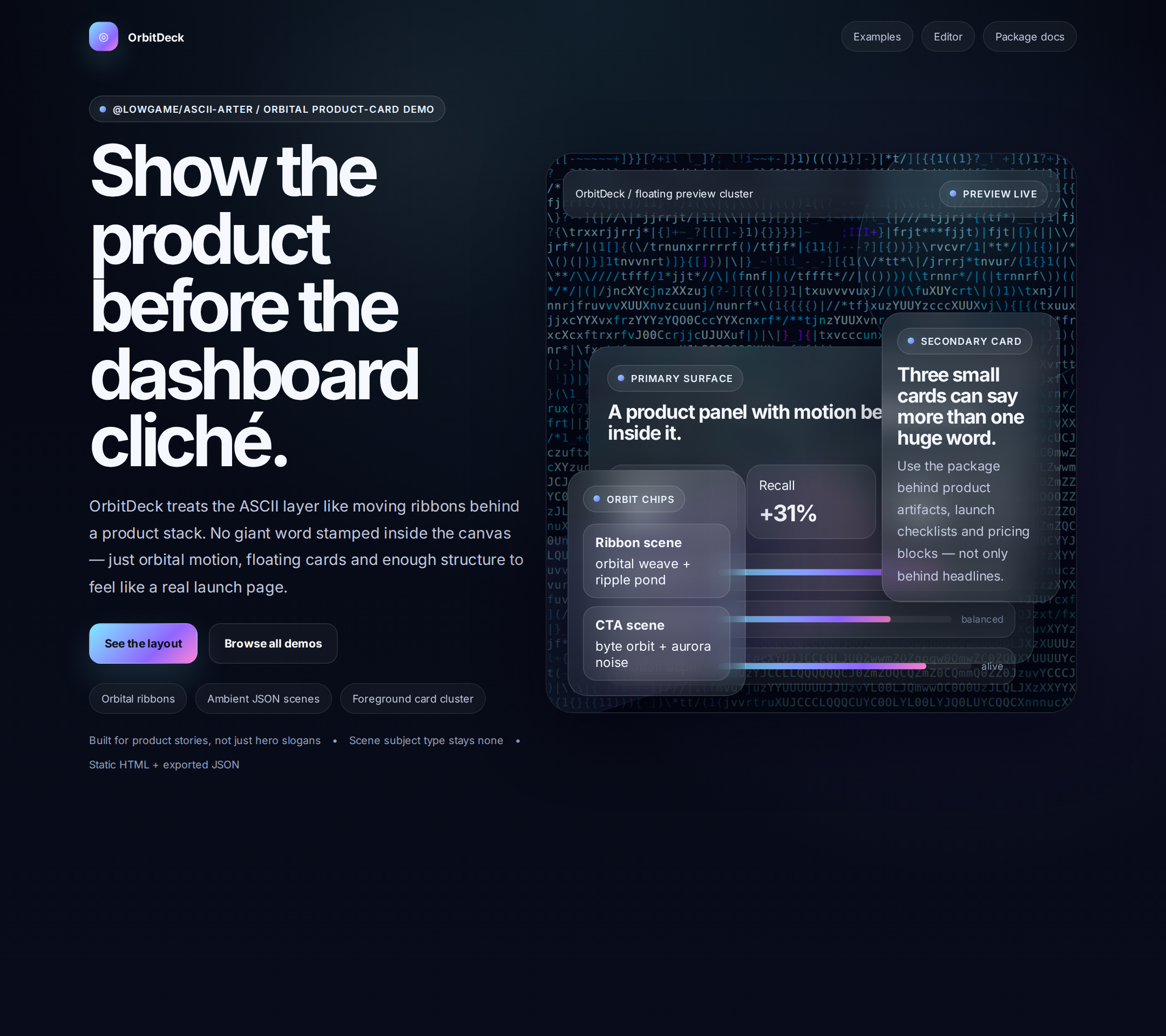 OrbitDeck example screenshot
